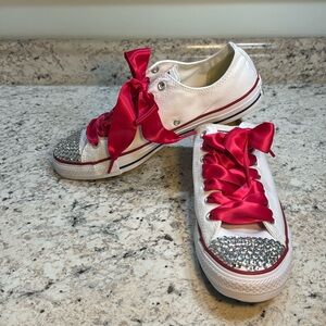 Converse Chucks Custom Blinged/Bedazzled shoes. New. Women’s size 12.5